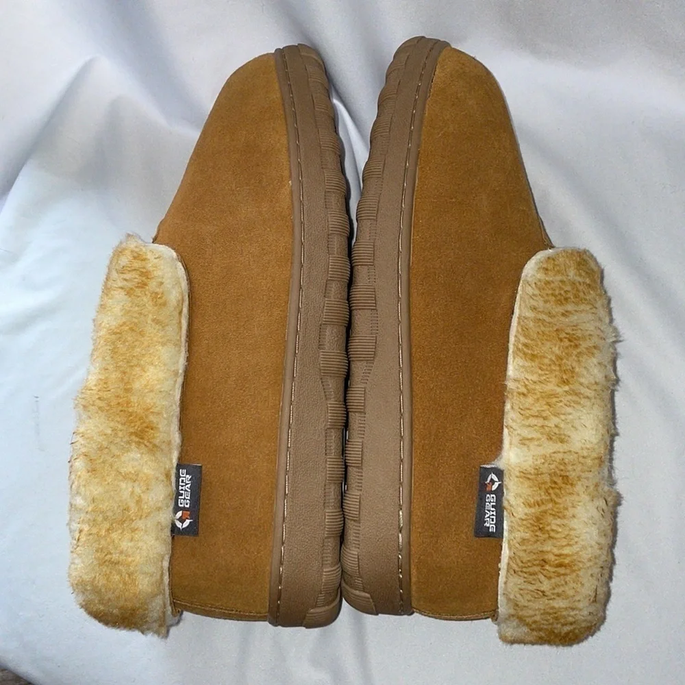 Guide Gear Suede Leather Australian Wool Men’s Roll Bootie Tan size 11